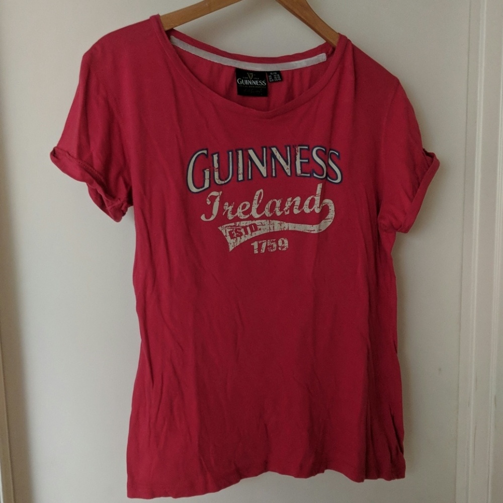 Guinness Ireland Pink T-shirt US 14/16 Used